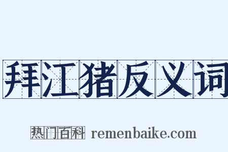 拜江猪反义词是什么意思的图片